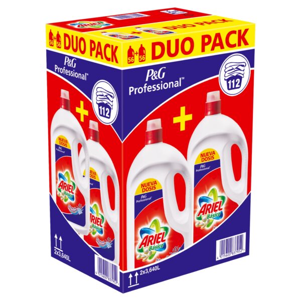 ARIEL All-in-One Pack de 2 bolsas de Detergente de Lavadora en 43